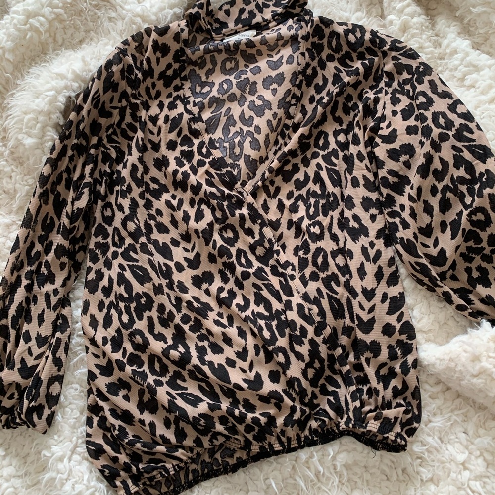 Cheetah print sassy dress top